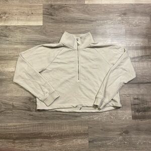 Women's Cream Half-Zip Vuori sweater